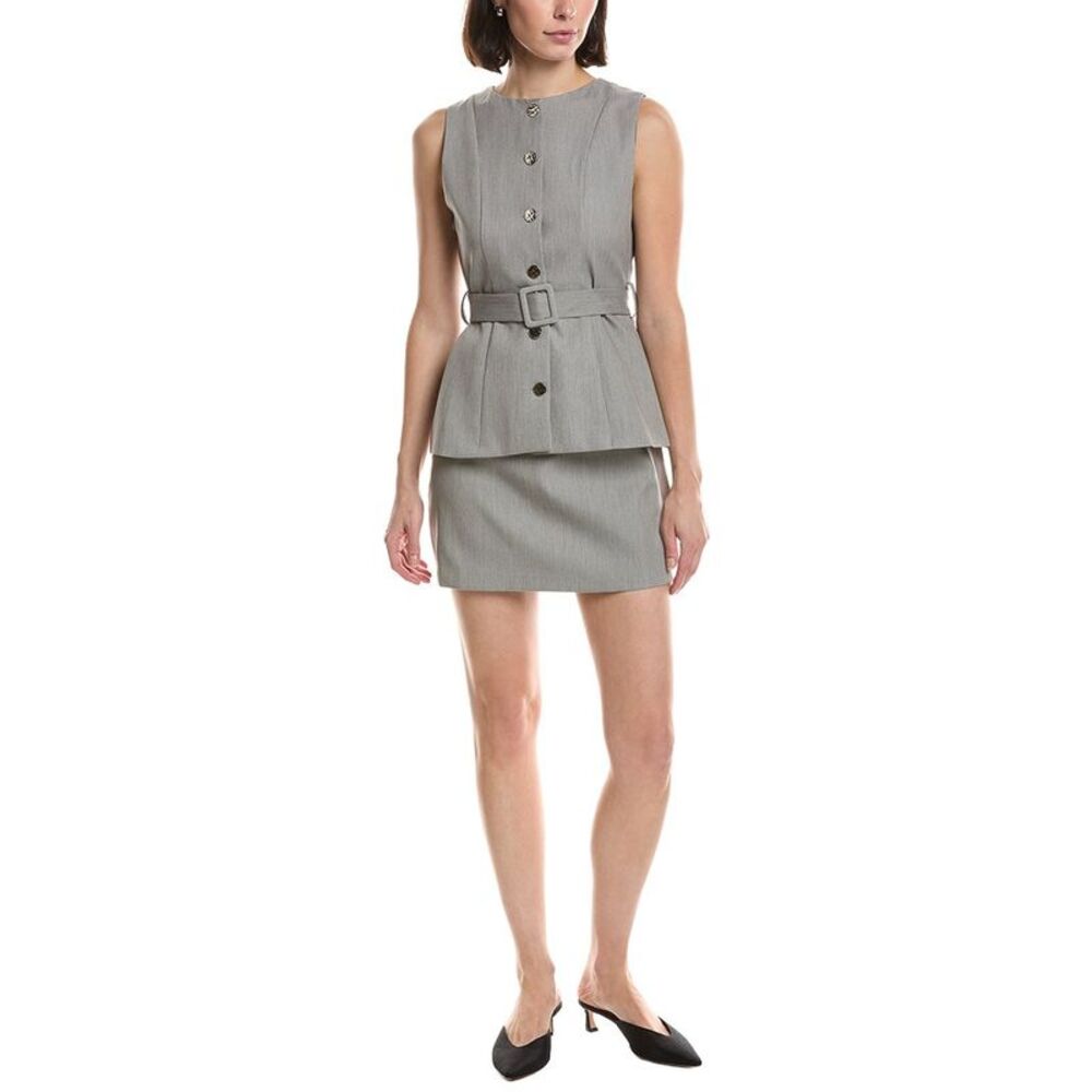 Hl Affair Womens  Sleeveless Mini Dress, Gray